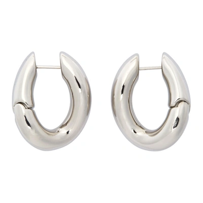 Balenciaga Silver Loop Earrings In 0926 Shnysi