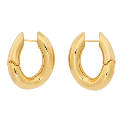 Balenciaga Gold Loop Earrings In 0027 Shnygl