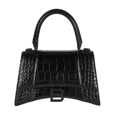 Balenciaga Small Hourglass Top-handle Bag In Black