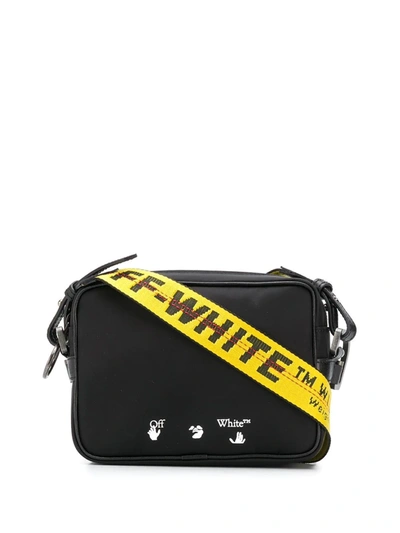 Off-white Ow Logo Print Crossbody Bag In Black/white