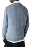 Lacoste Solid Cotton Jersey Crewneck Sweater In Light Indigo Blue