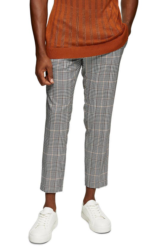 Topman Whyatt Check Trousers In Black/brown | ModeSens