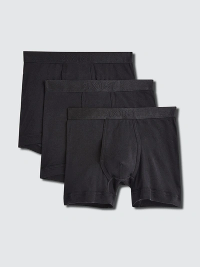 2(x)ist 3-pack Pima Cotton Boxer Briefs In Black