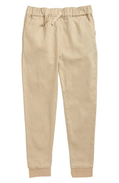 7 For All Mankind ® Kids' Twill Stretch Joggers In Stone