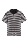 Cutter & Buck Forge Drytec Stripe Performance Polo In Black
