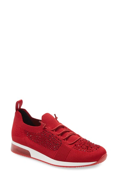 Ara Lyssa Sneaker In Red Fabric