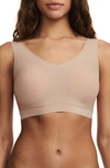 Chantelle Lingerie Soft Stretch Padded V-neck Bra In Nude Blush