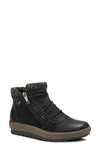 Spring Step Cleora Water Resistant Bootie In Black Synthetic