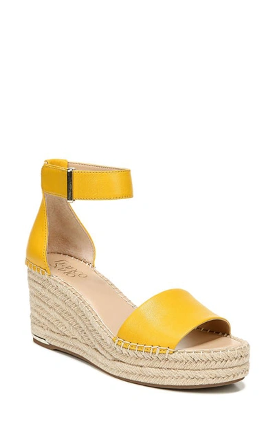 Franco Sarto Clemens Espadrille Wedge Sandal In Yellow