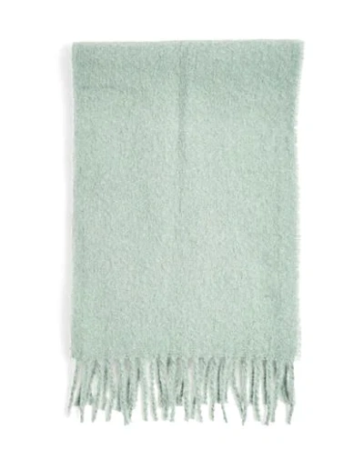 Topshop Woven Fringe Trim Scarf In Green