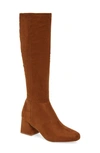 Steve Madden Dexie Block Heel Tall Boot In Cognac