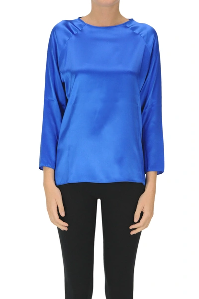Shirt C-zero Silk Blouse In Blue | ModeSens