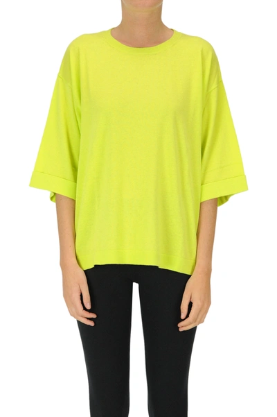 Allude Cotton And Cashmere Pullover In Lime
