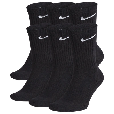 Nike Men's Cotton Crew Socks 6-pack In Black/white