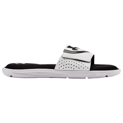 Under Armour Under Amour Ignite Slide Sandal In White/black/black