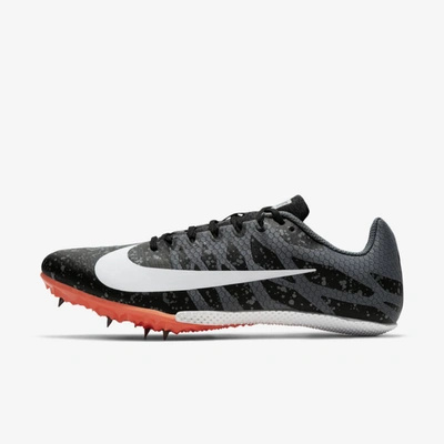 Nike Zoom Rival S 9 Track & Field Sprinting Spikes In Black,iron Grey,hyper Crimson,white