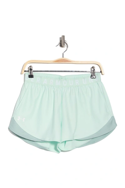 Under Armour Ua Play Up 3.0 Shorts In 403 Seaglass Blue