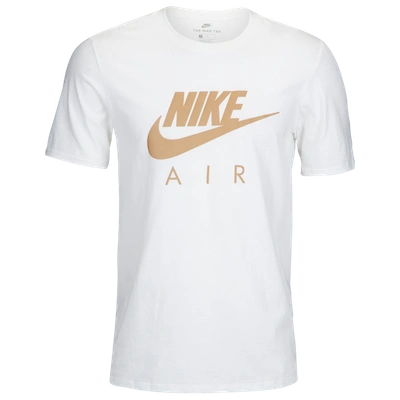 Nike Mens  Air Reflective T-shirt In White/gold Reflective