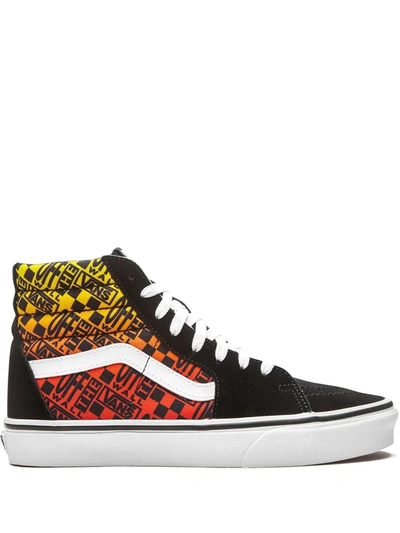 Vans Sk8 Hi Flame Sneakers In Black