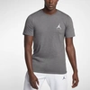 Jordan Jumpman Air Embroidered T-shirt In Carbon Heather/white