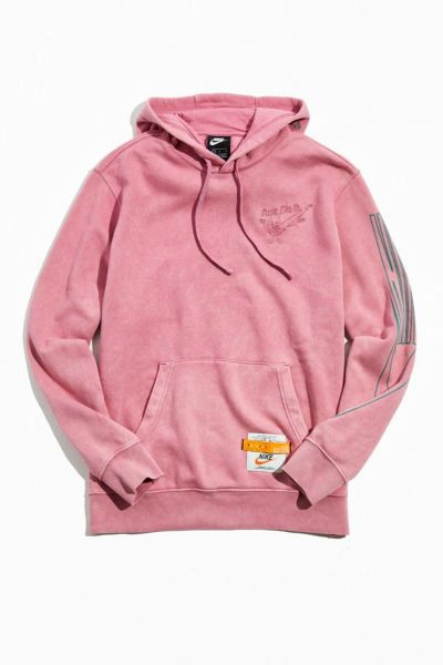 Nike Sportswear Drip Hoodie Sweatshirt In Desert Berry white ModeSens