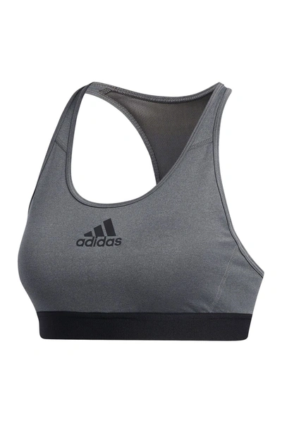Adidas Originals Don't Rest Alphaskin Racerback Sports Bra In Dark Grey Heather