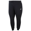 Nike Women's Sportswear Essential Oversized Woven Mid-rise Jogger Pants (plus Size) In Black/white/white