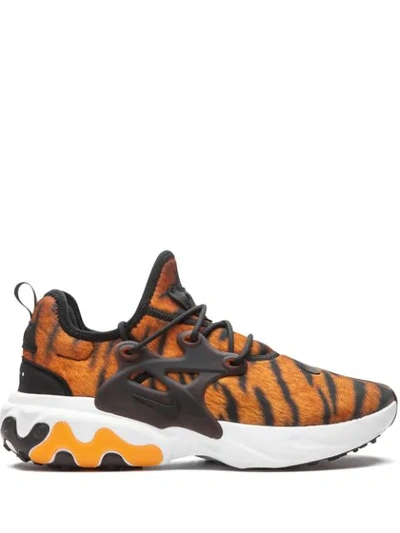 Nike React Presto Animal-sprint Sneakers In Magma Orange/black/white