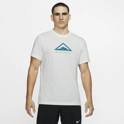 Nike Dri-fit Trail Men's Trail Running T-shirt In White