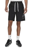 Nike Sportswear Alumni Nylon Shorts In Black/white