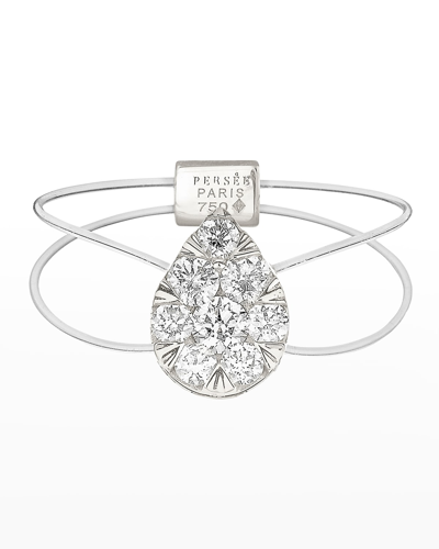 Persée Imagine Floating 8-diamond Pear-shaped Ring In White_gold