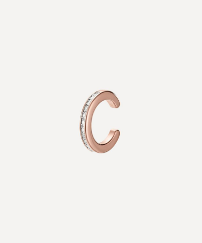 Monica Vinader Skinny 18ct Rose Gold-plated Vermeil Sterling Silver Diamond Ear Cuff