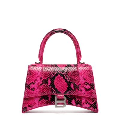 Balenciaga Hourglass Small Top Handle Bag In Pink
