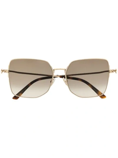 Jimmy Choo Trisha Oversized Square Sunglasses In Brown