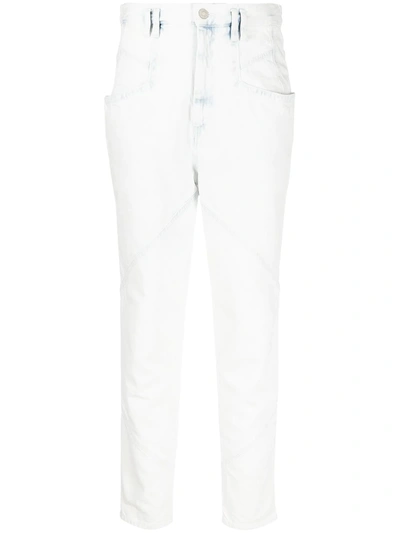 Isabel Marant High-waist Tapered Trousers In White