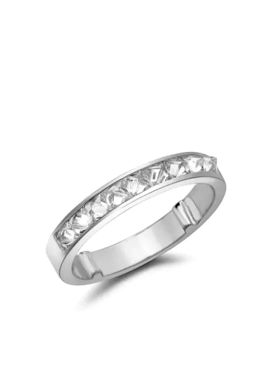 Pragnell 18kt White Gold Rockchic Diamond Half-eternity Ring In Silver