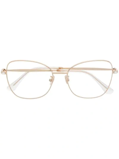 Jimmy Choo Cat-eye Framed Glasses In Gold