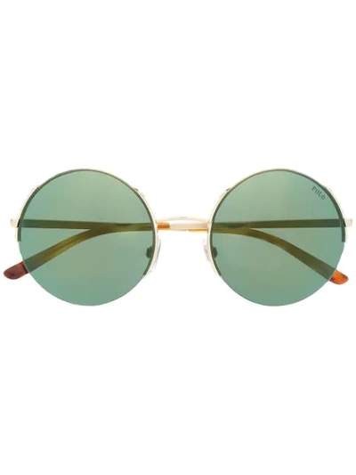 Polo Ralph Lauren Double Bridge Tortoise Sunglasses In Gold