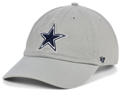 47 Brand Dallas Cowboys Clean Up Cap In Gray