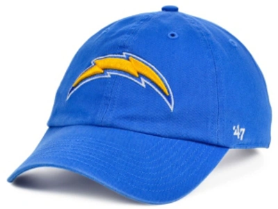 47 Brand Los Angeles Chargers Clean Up Cap In Lightblue