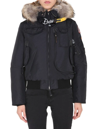 Parajumpers Down Hooded Bomber Jacket In Black