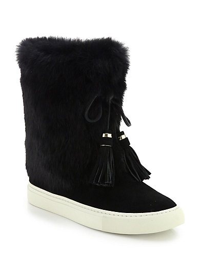 tory burch rabbit fur boots