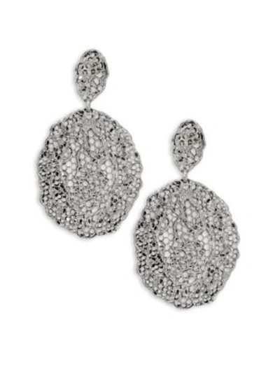 Aurelie Bidermann Women's Vintage Lace Drop Earrings In Silver