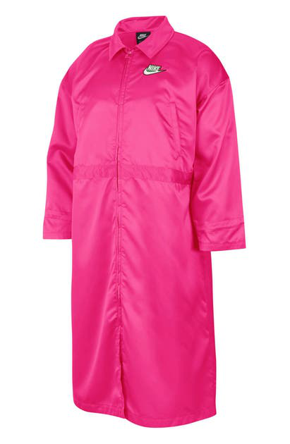 nike sportswear icon clash women's satin long jacket