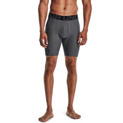 Under Armour Mens  Hg Armour 2.0 6compression Shorts In Carbon Heather/black
