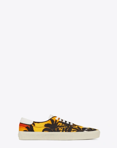 Saint Laurent Women's Skate 10 Lace-up Sneakers In Black And Orange In Palm  Tree | ModeSens