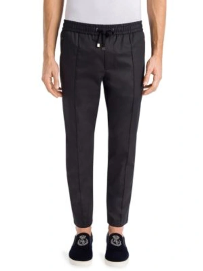 Dolce & Gabbana Cotton Jogger Trousers In Black