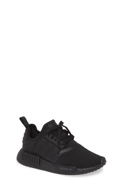 Adidas Originals Kids' Nmd R1 Sneaker In Black/ Black/ Black