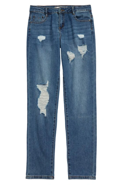 Tractr Kids' Ripped Jeans In Indigo