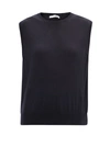 The Row Balham Spring Cashmere Sleeveless Sweater In Blue